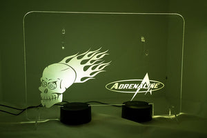 Lighted Adrenaline Display Stand - Clear with Dual Multi-Color LED Arrays - Adrenaline